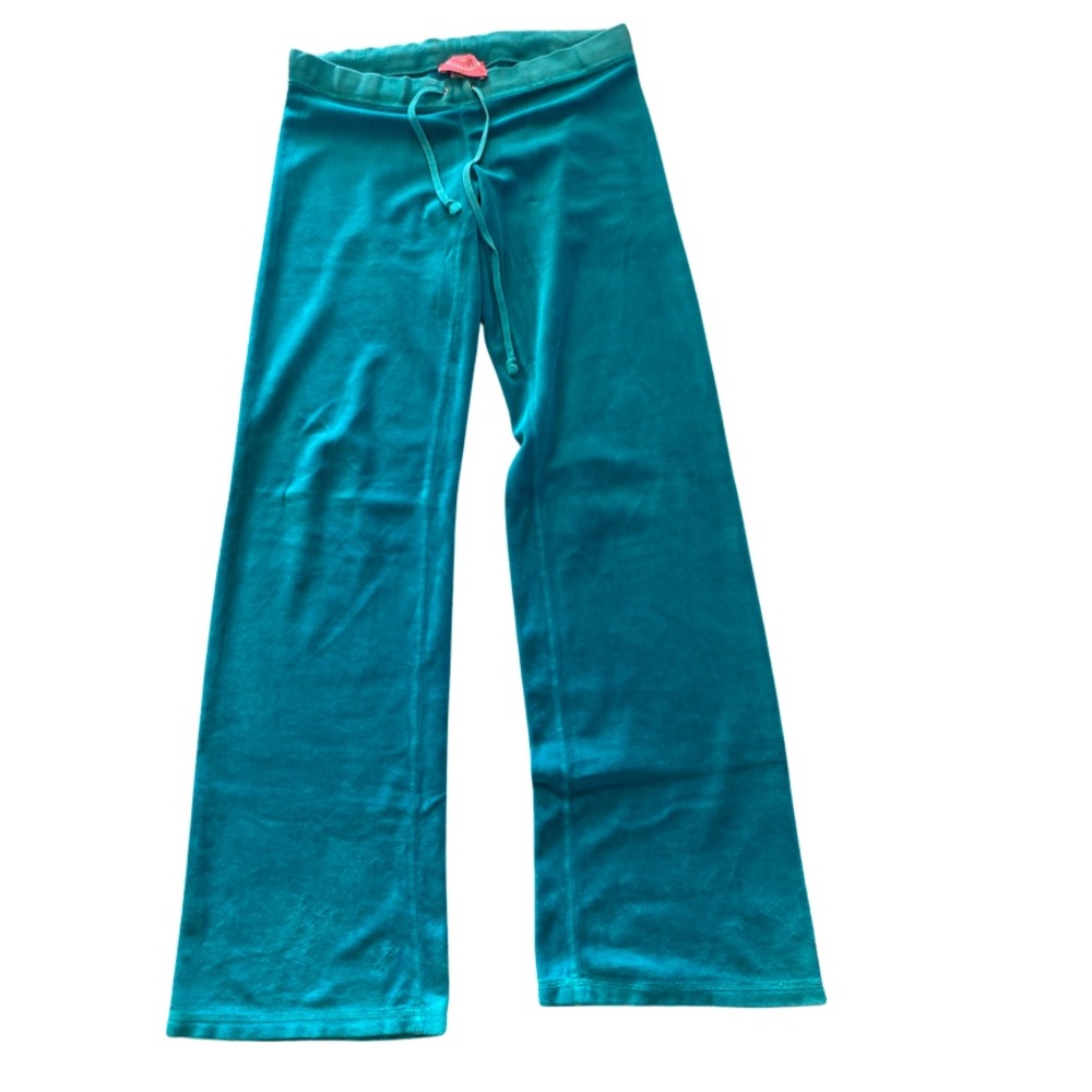 Teal velour Juicy Couture pants.